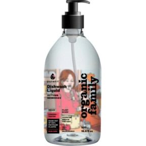 Засіб для ручного миття посуду Purenn Organic Family Autumn Memories з алое, ромашкою та брусницею, 500 мл